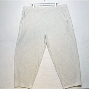 EILEEN FISHER Lantern Barrel Leg Pull On Ankle Pants Tencel Blend Jersey Gray 3X